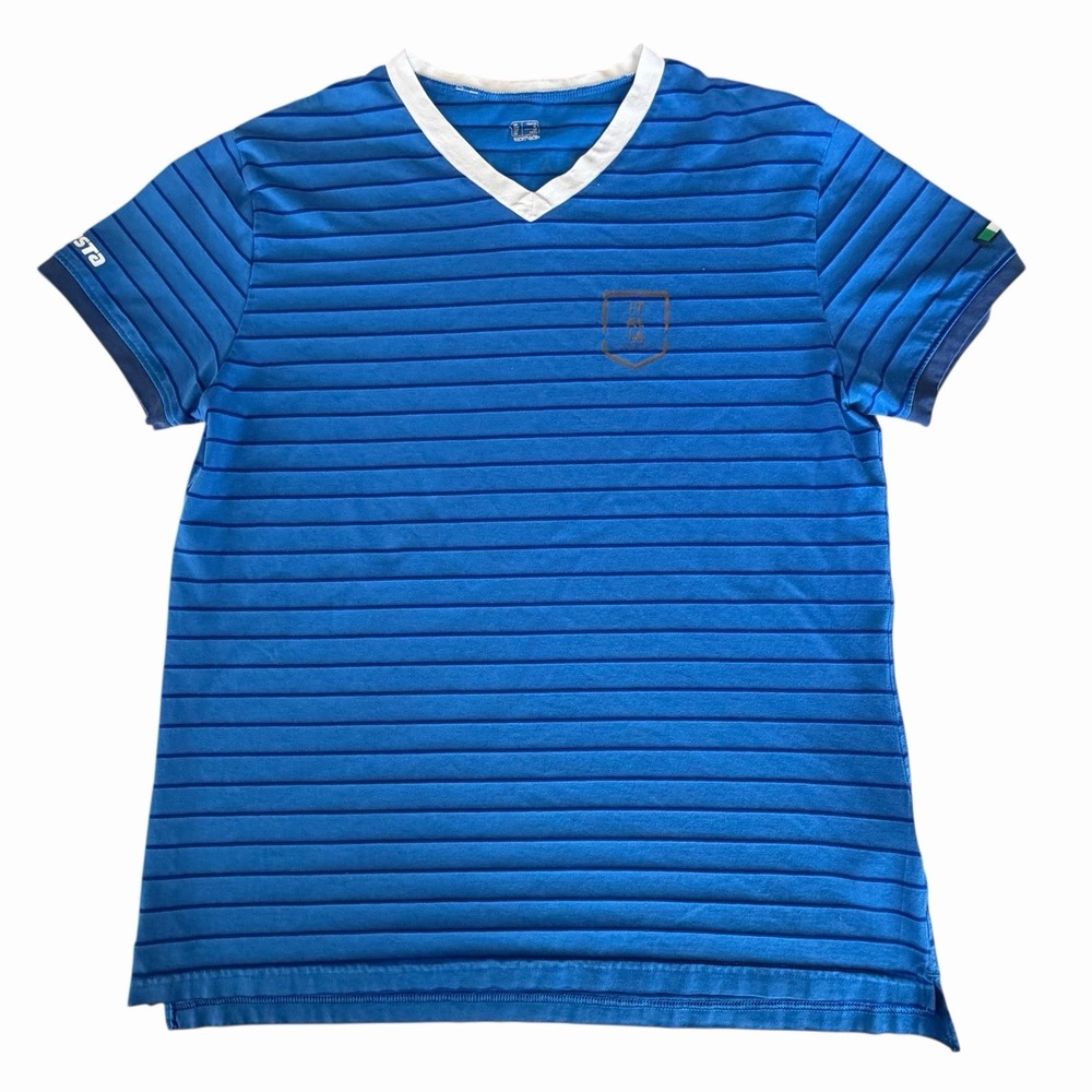 Decathlon Kipsta Italia Football Soccer Shirt Blue Striped Flag Italy Sz Large